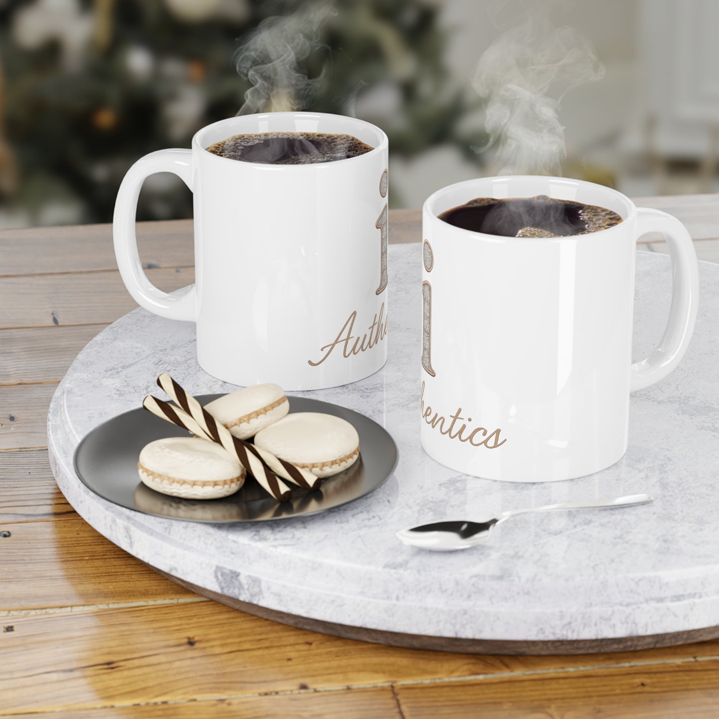 Elegant 'Authentics' Ceramic Mug - Perfect for Coffee Lovers and Gift Giving