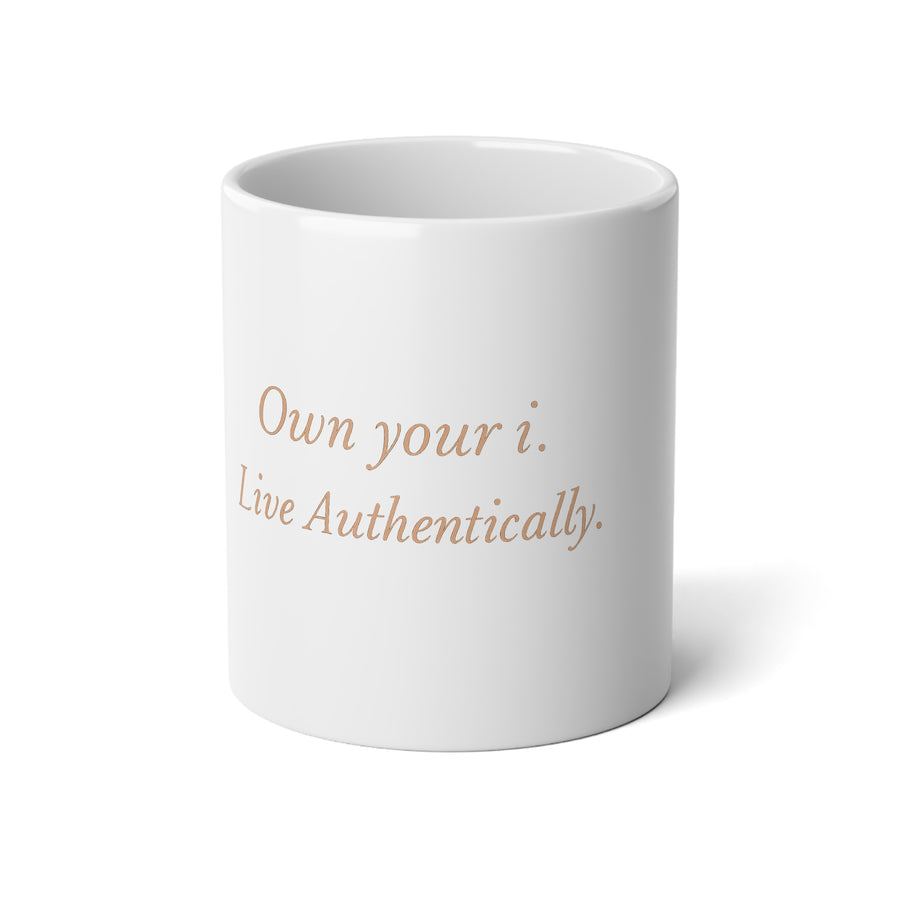 20oz Jumbo Mug - I Live Authentically - Cozy & Authentic AF