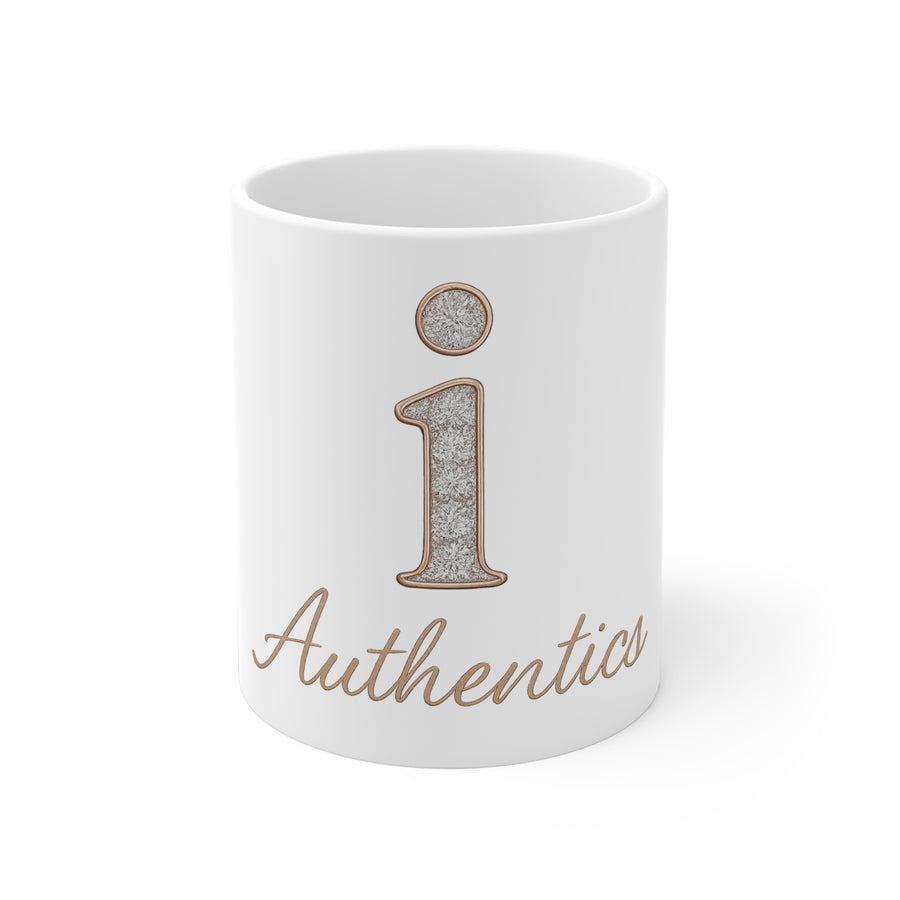 Elegant 'Authentics' Ceramic Mug - Perfect for Coffee Lovers and Gift Giving