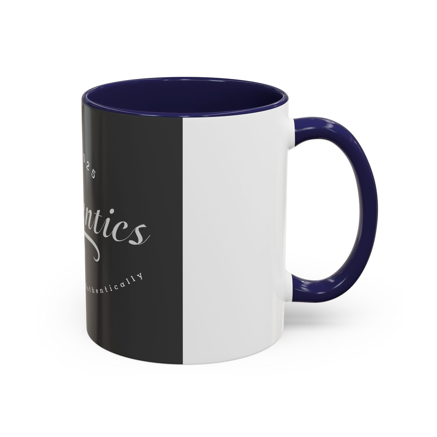 Live Authentically Coffee Mug - Black & White Accent, Perfect Gift for Coffee Lovers